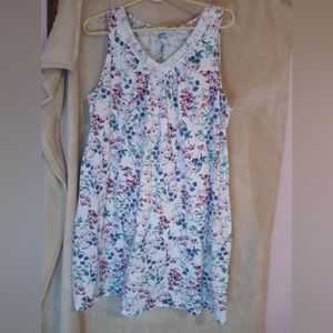 Flowery tank top gown.